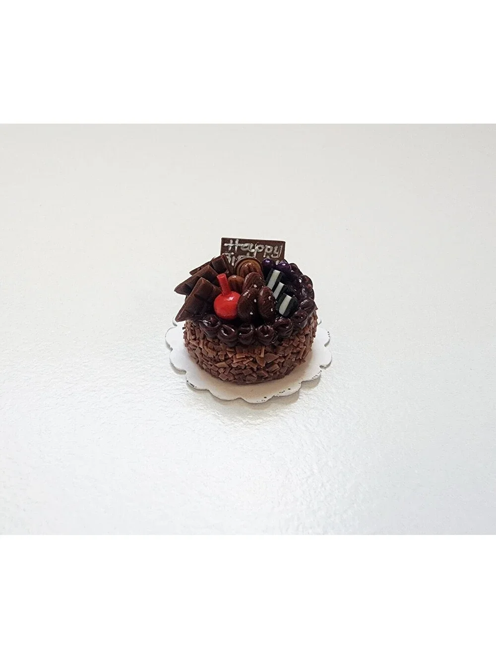Miniature Dollhouse Double Chocolate Candy Cake